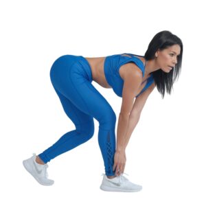 Sky Blue High Rise Legging/ Cross Back Bra Outfit